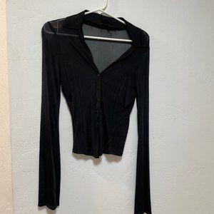 Guess Collection Sheer Black Blouse